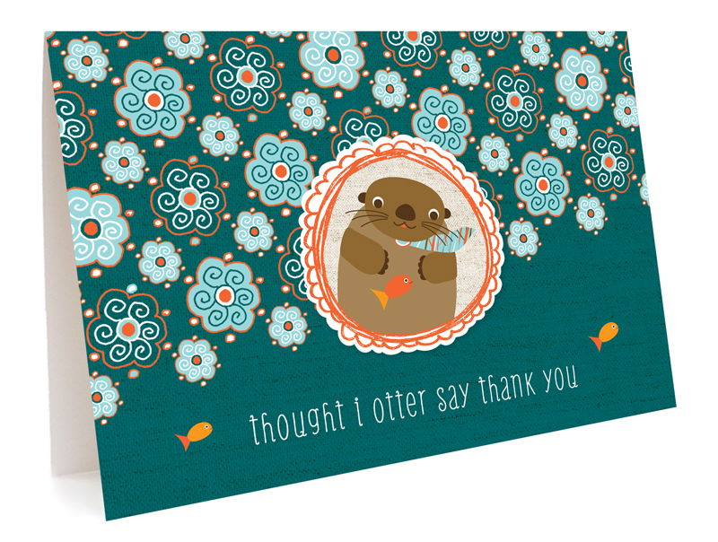 Otter Say Thank You | Greeting Card Otter Say Thank You | Greeting Card