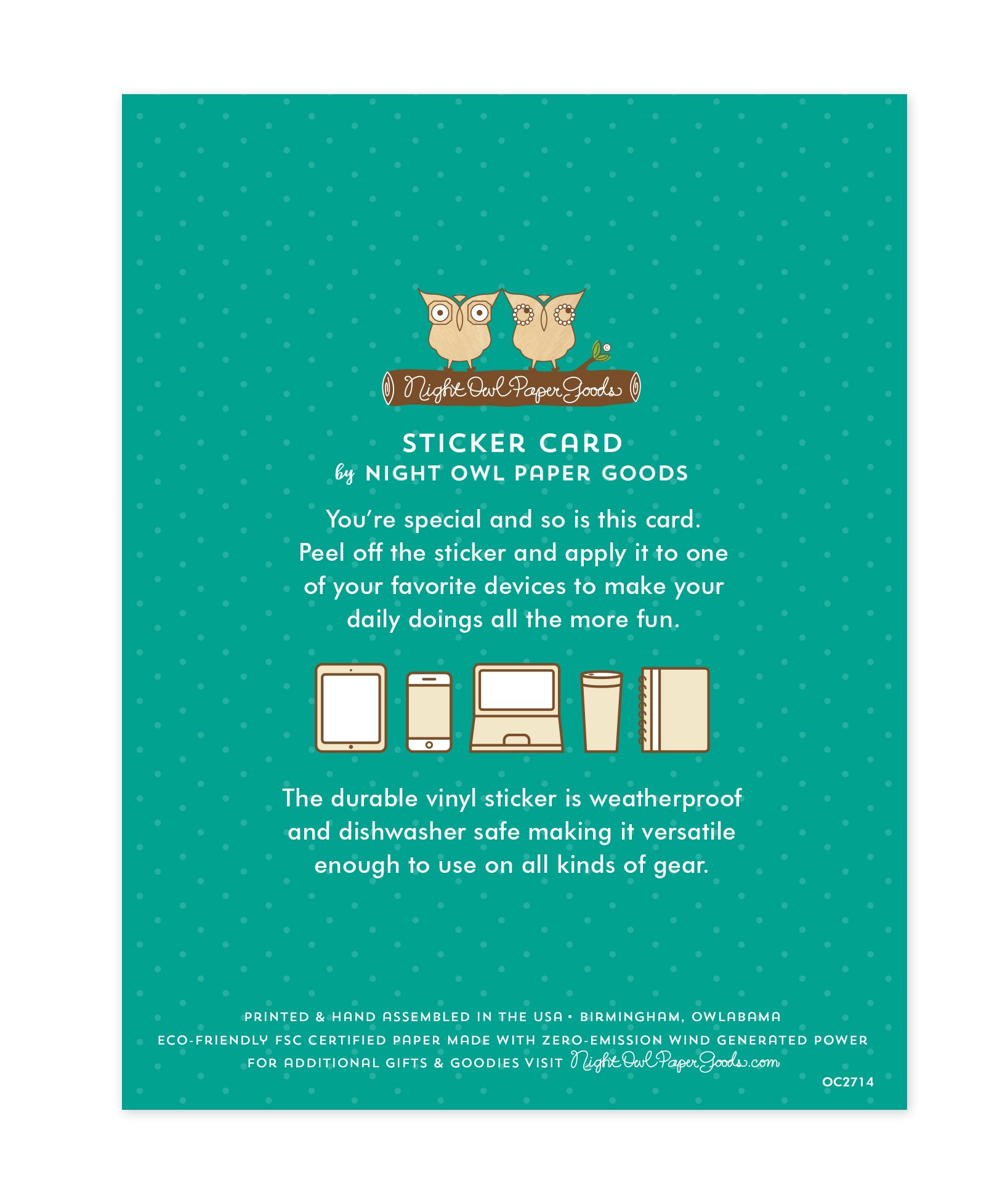 3 Sticker Cards for $14 ‹ Accessories « Night Owl Paper Goods — Stationery  & Wood Gifts