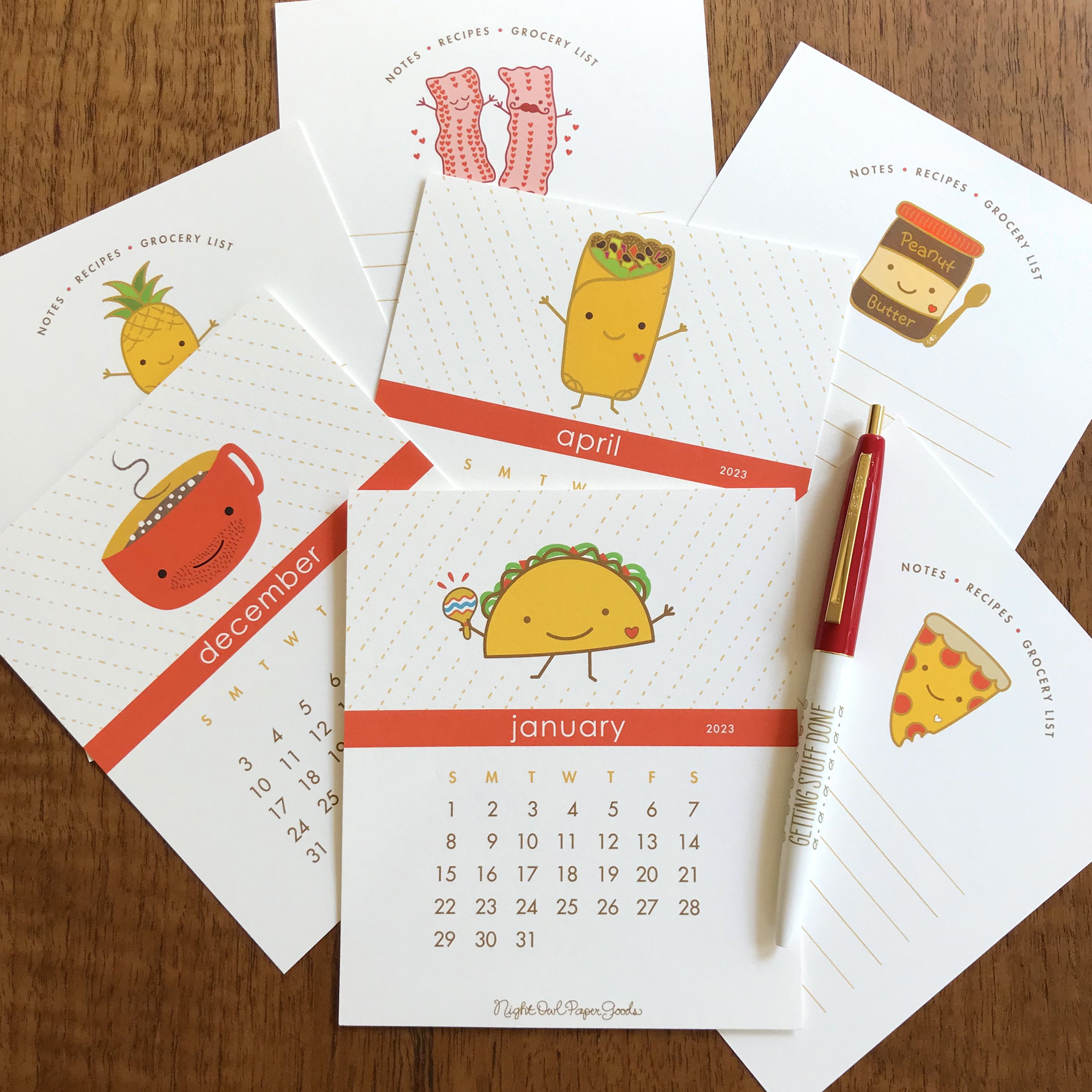 2023 Fun Food Desk Calendar ‹ Calendars ‹ Desk « Night Owl Paper Goods
