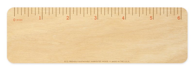 6 Wooden Ruler-made in USA 