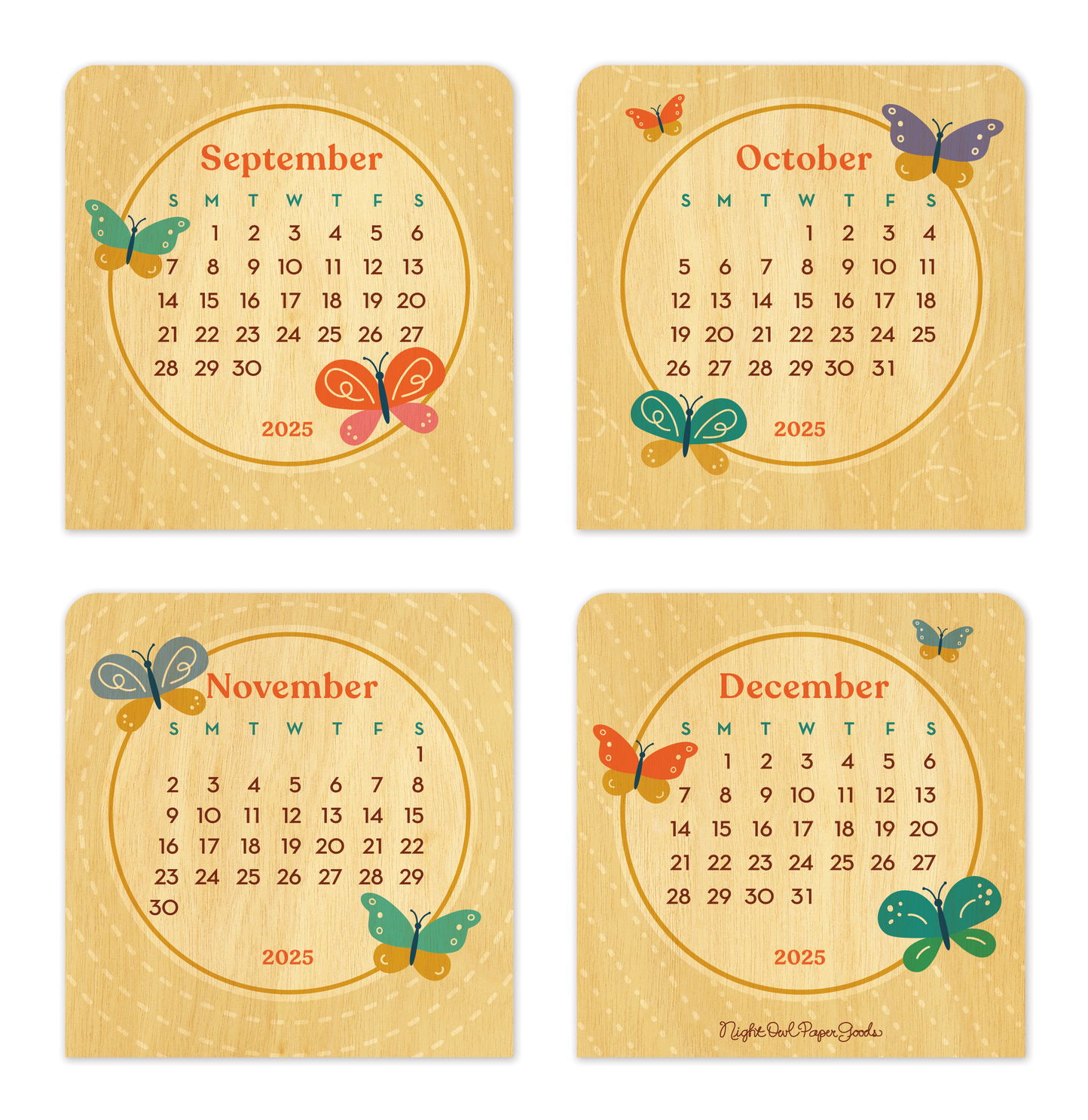 2025-butterflies-mini-calendar-desk-night-owl-paper-goods-stationery-wood-gifts
