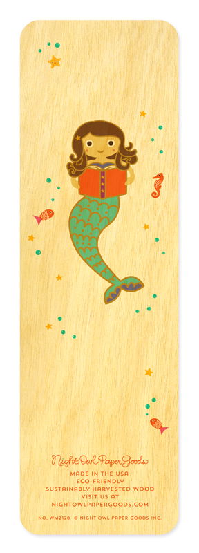 Bookmark - Mermaid - Birch wood